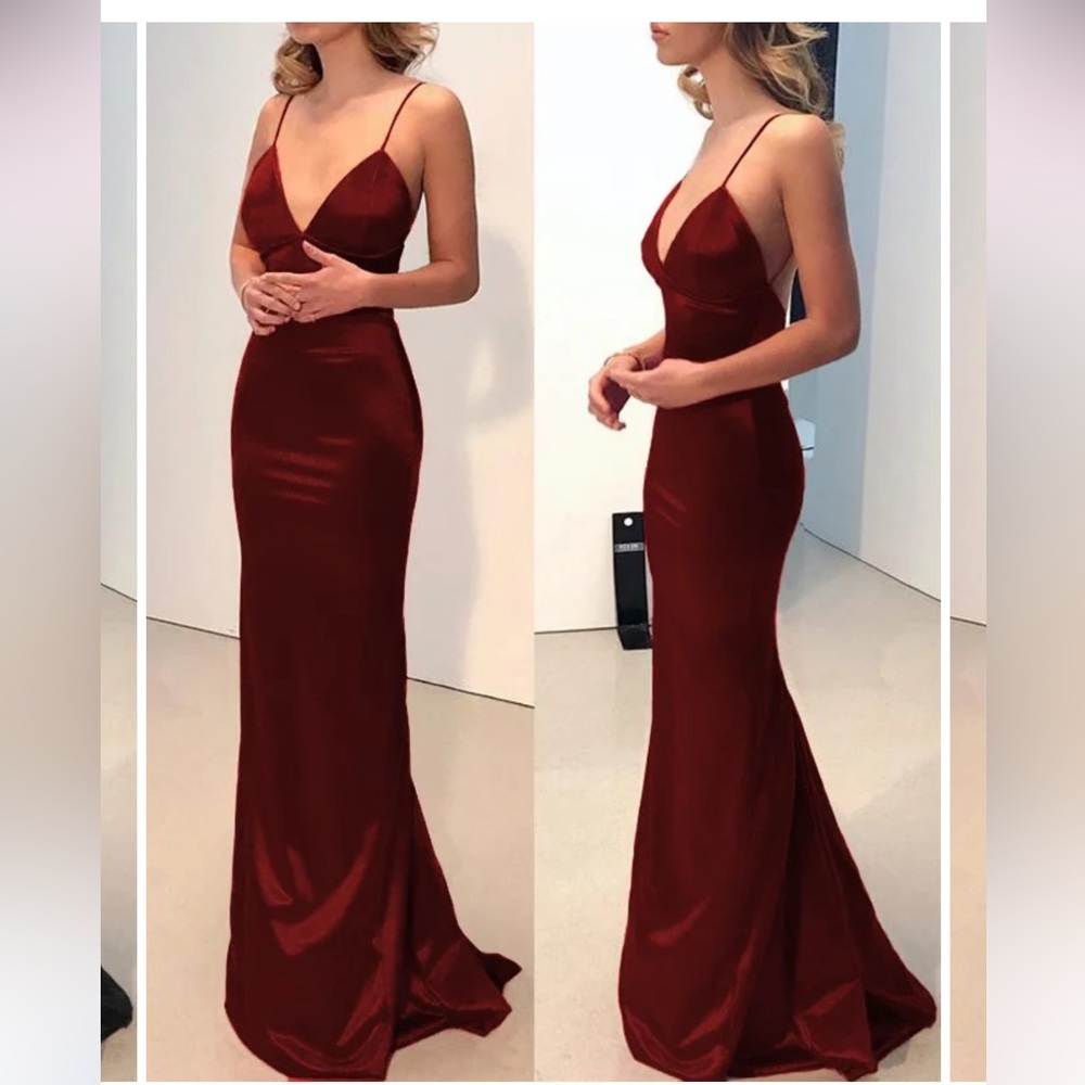 Burgundy dress